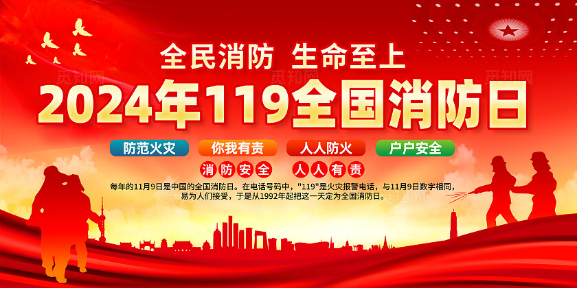 全国消防日展板