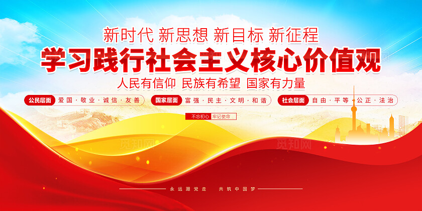 社会主义核心价值观展板