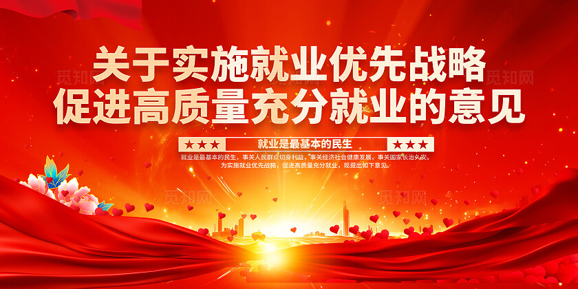 就业有限战略展板