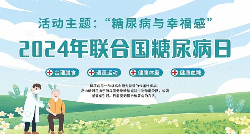 2024年世界糖尿病日主题糖尿病与幸福感糖尿病预防与保健