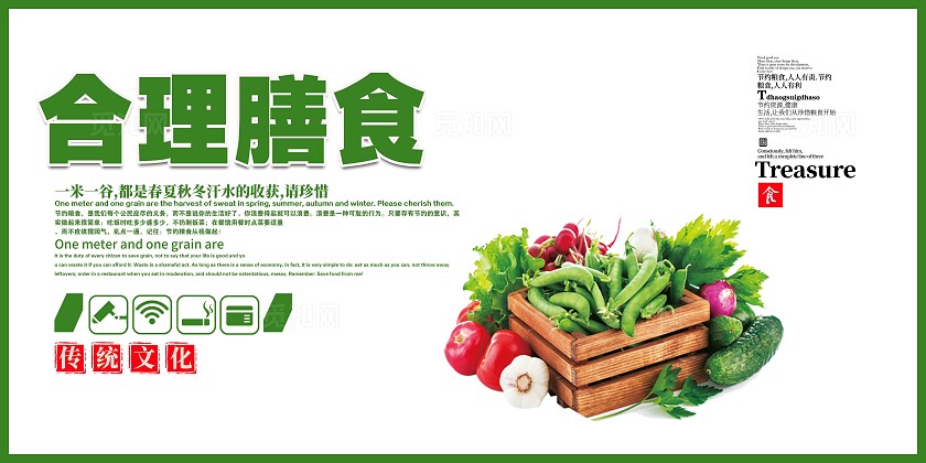 食堂文化标语展板