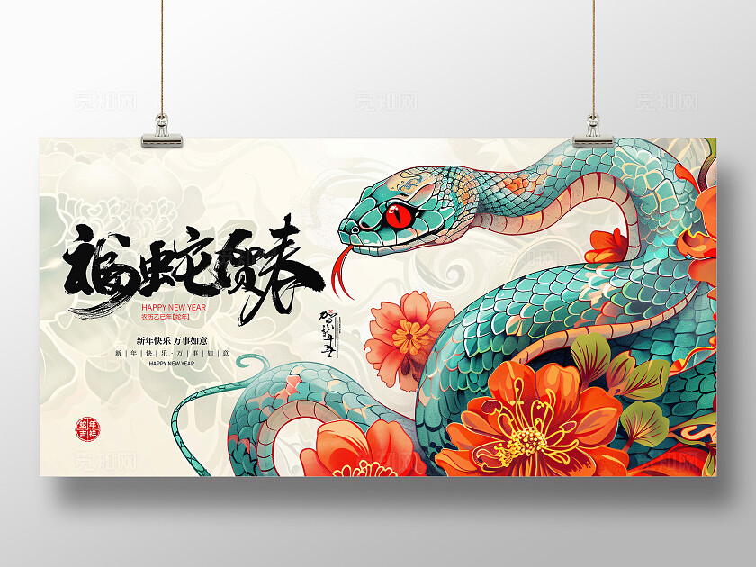 蛇年展板