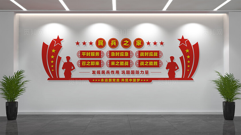 民兵之家文化墙宣传标语