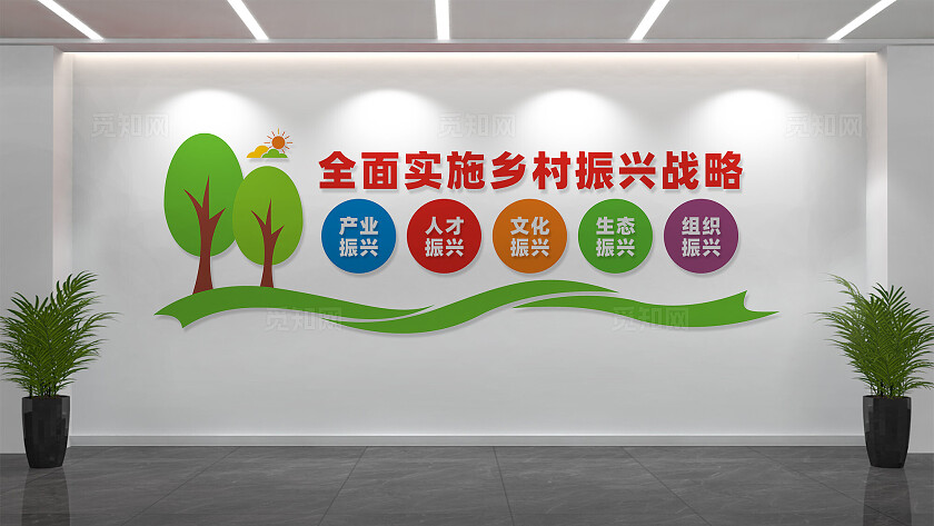 全面实施乡村振兴战略文化墙
