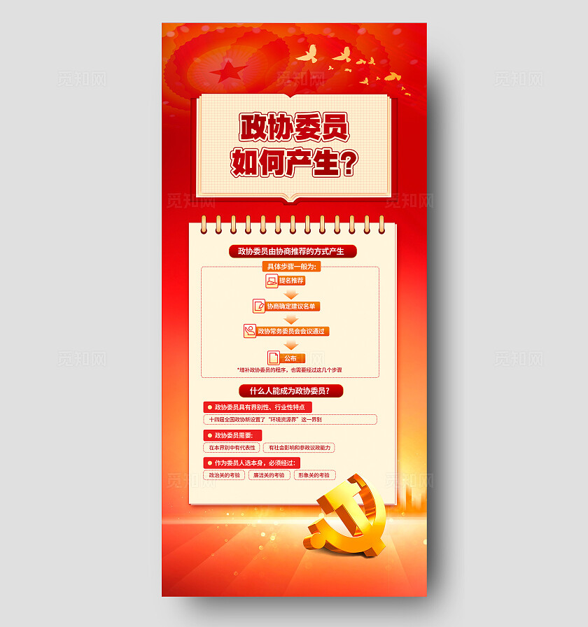 政协委员海报