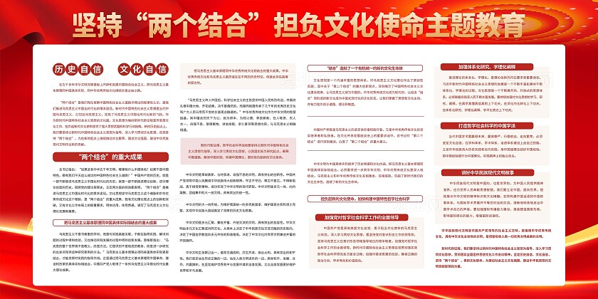 文化使命主题教育展板