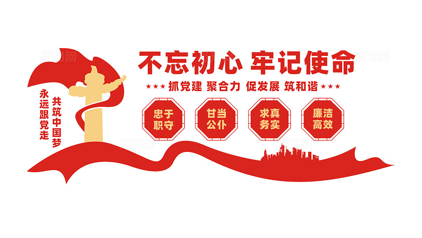 不忘初心牢记使命党建标语文化墙