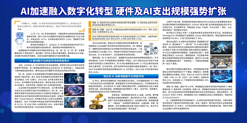 蓝色大气AI加速融入数字化转型展板