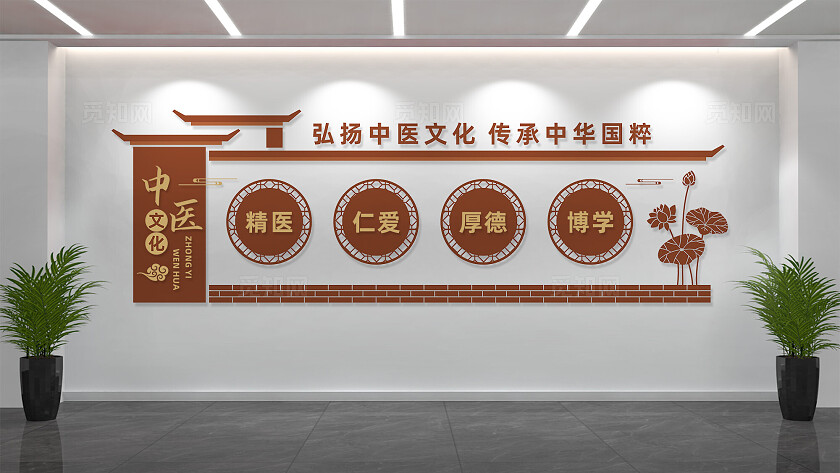中医文化墙背景墙宣传标语