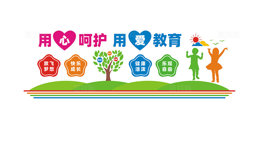 幼儿园文化墙形象墙宣传标语