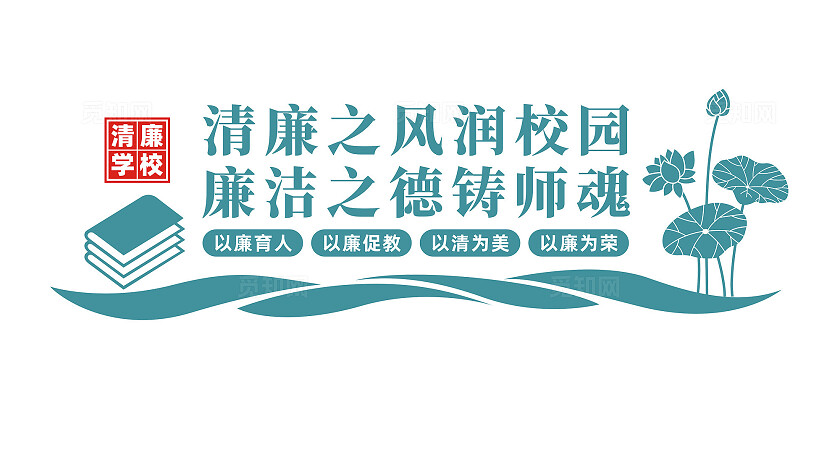 清廉学校文化墙宣传标语