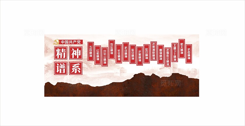 中国精神谱系文化墙
