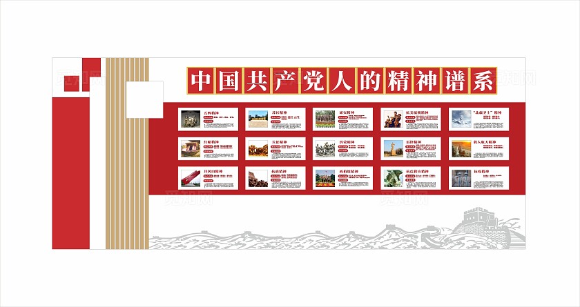 中国精神谱系文化墙