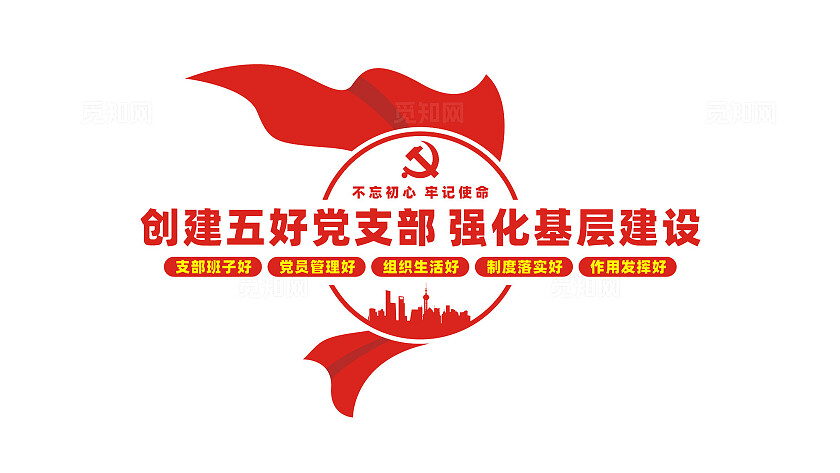 五好党支部党建文化墙