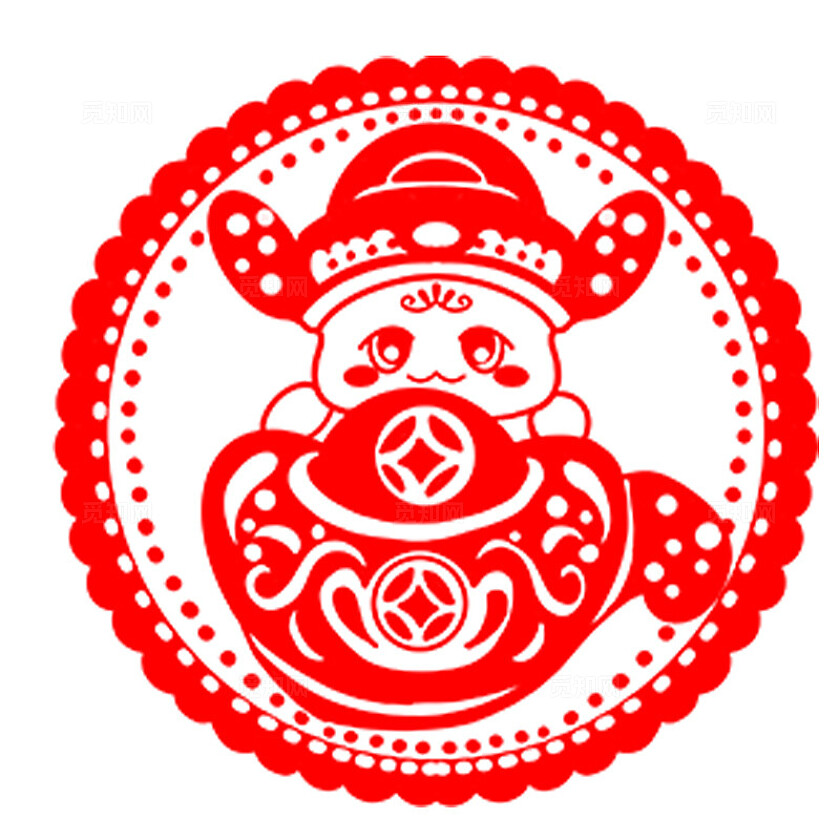 卡通蛇年2025新年春节新窗花春蛇年生肖红包插画