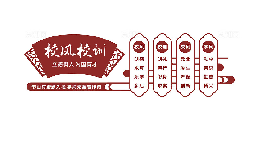 校风校训校园文化墙