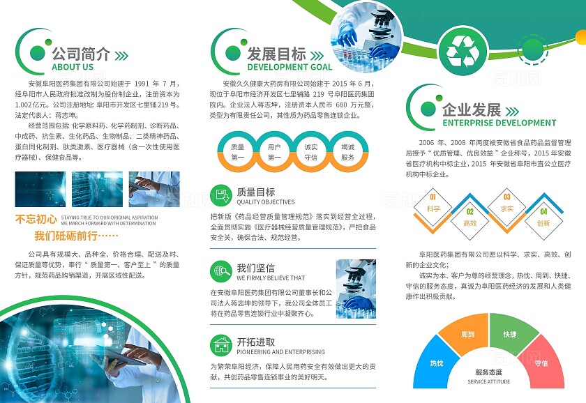 绿色科技生物医药公司三折页公司介绍