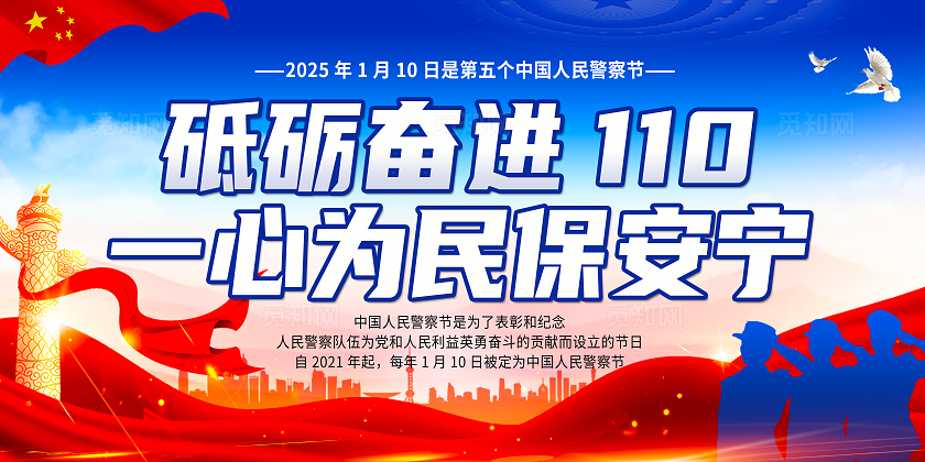 2025年中国人民警察节宣传展板