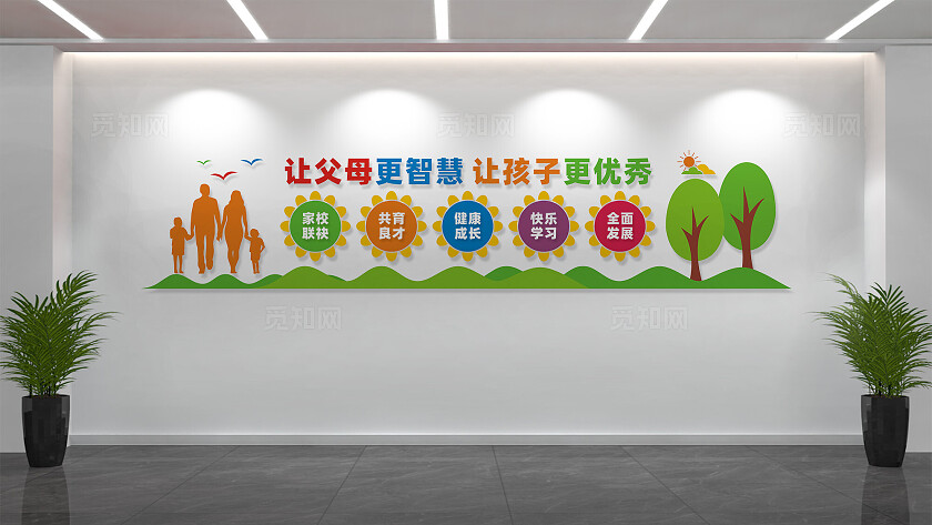 家校共育文化墙宣传标语