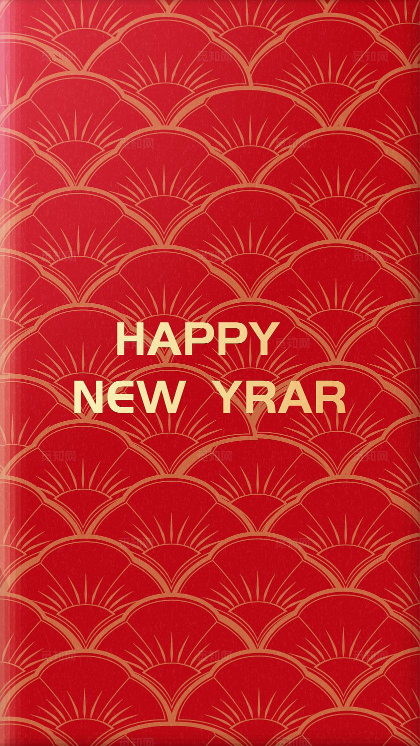 红色剪纸新年红包蛇年红包2025新年手机套图宣传