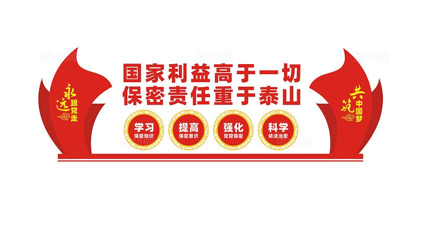 国家保密局文化墙宣传标语