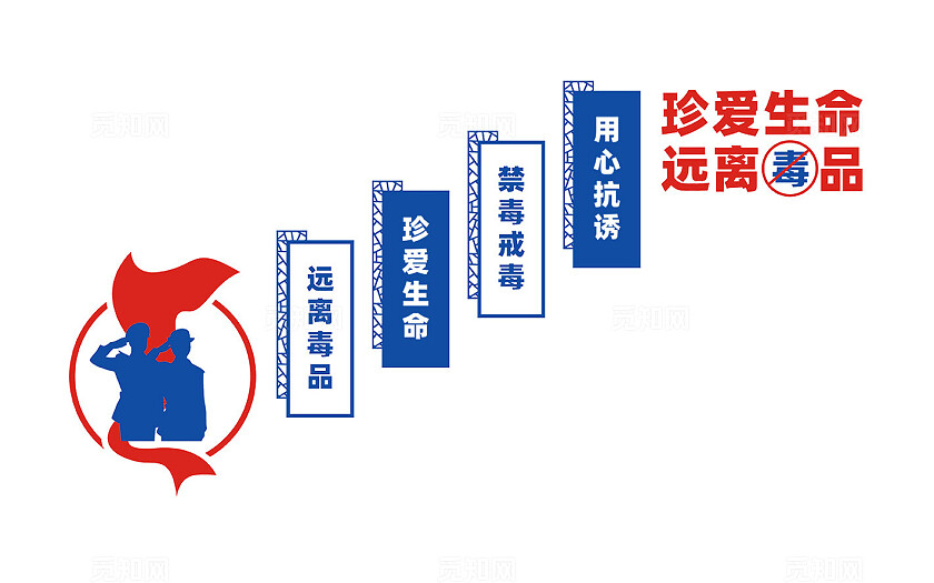 禁毒楼梯楼道文化墙宣传标语