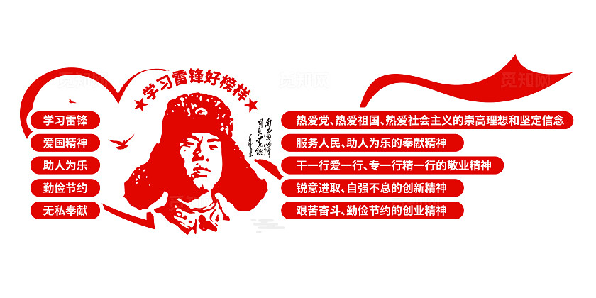 弘扬雷锋精神学雷锋纪念日学习雷锋文化墙