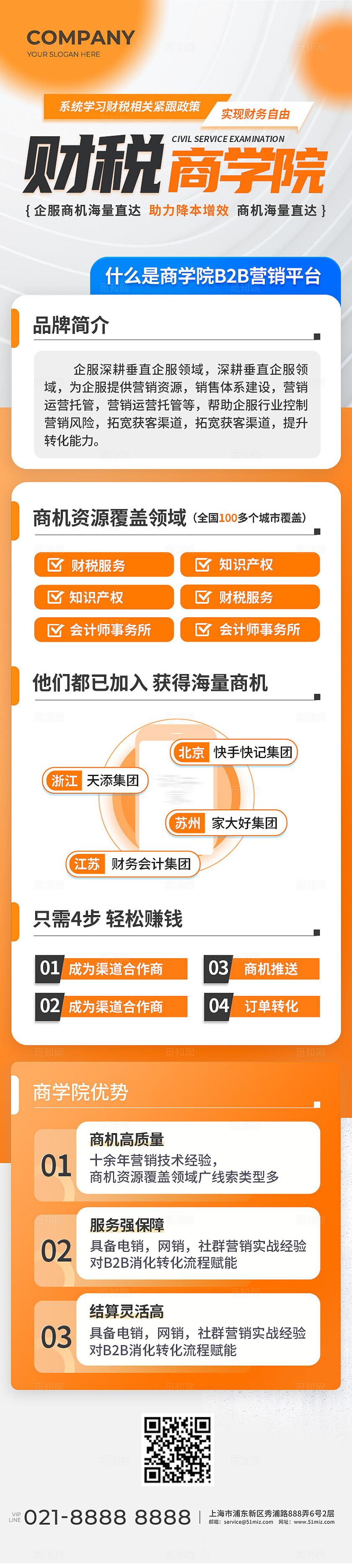红色大气金融行业手机长图海报