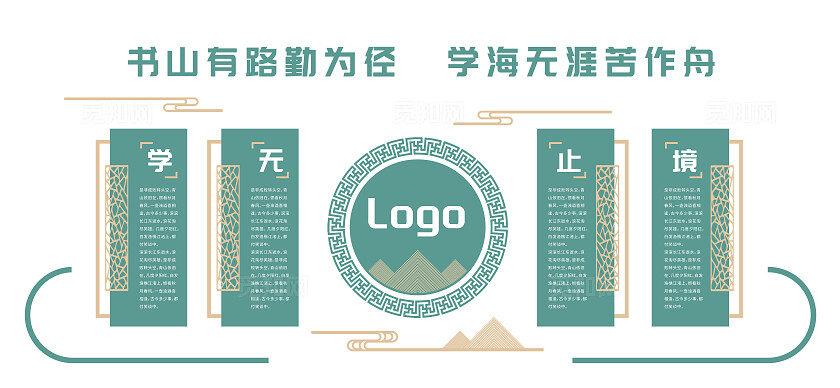 绿色学校学习企业文化墙