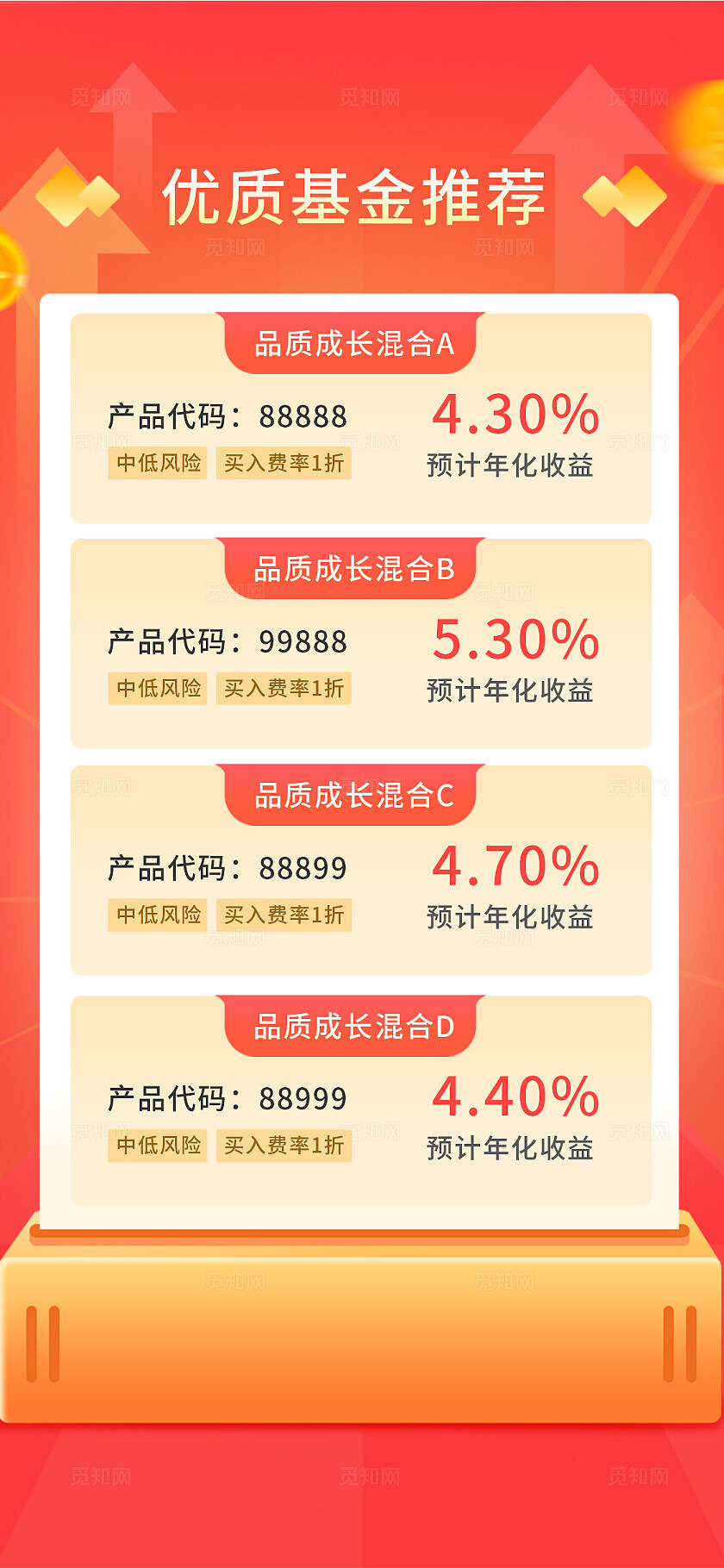 红色大气金融行业手机套图