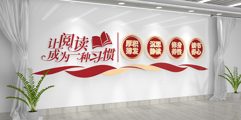 让阅读成为一种习惯校园文化读书角阅读文化墙