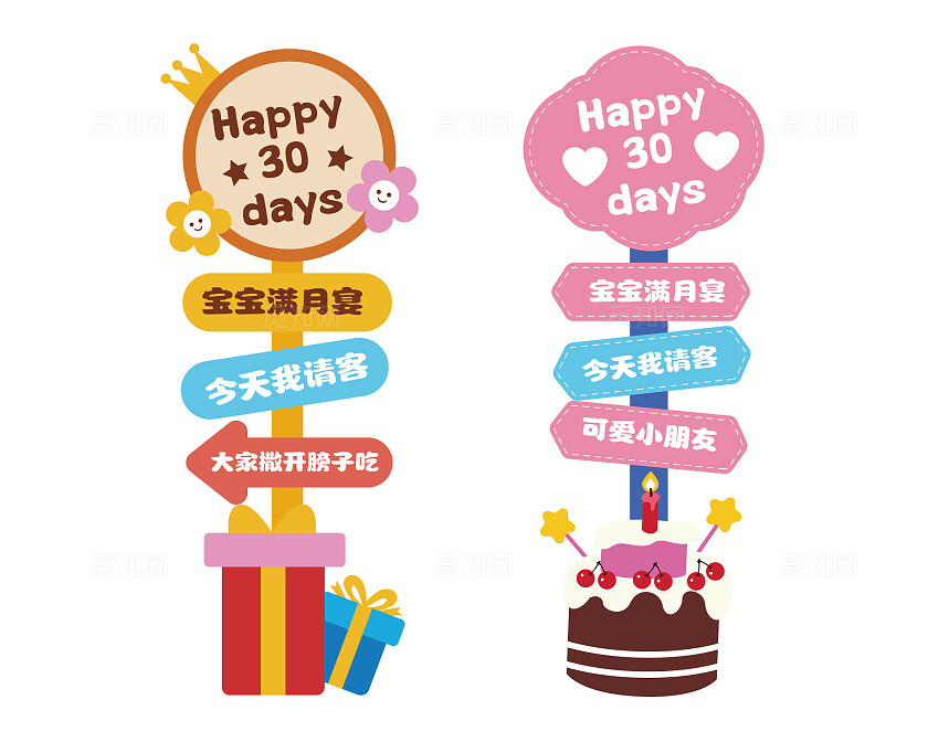 宝宝百岁宴路牌指引牌满月宴路牌指引牌满月生日路牌指引牌