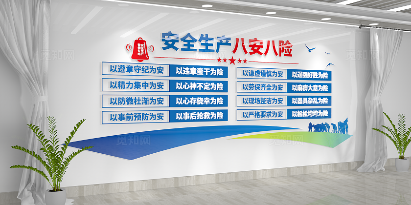安全生产八安八险2025年安全生产月安全生产文化墙