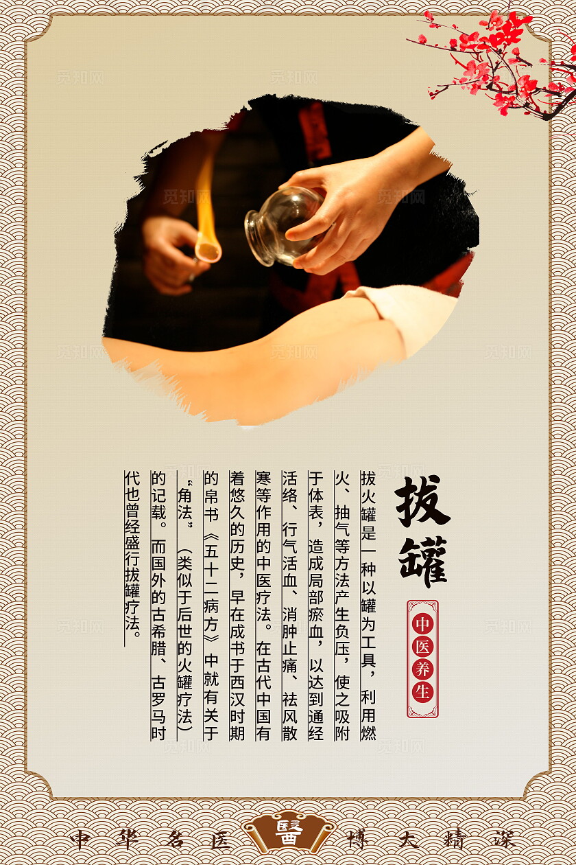 浅色中医文化项目展板