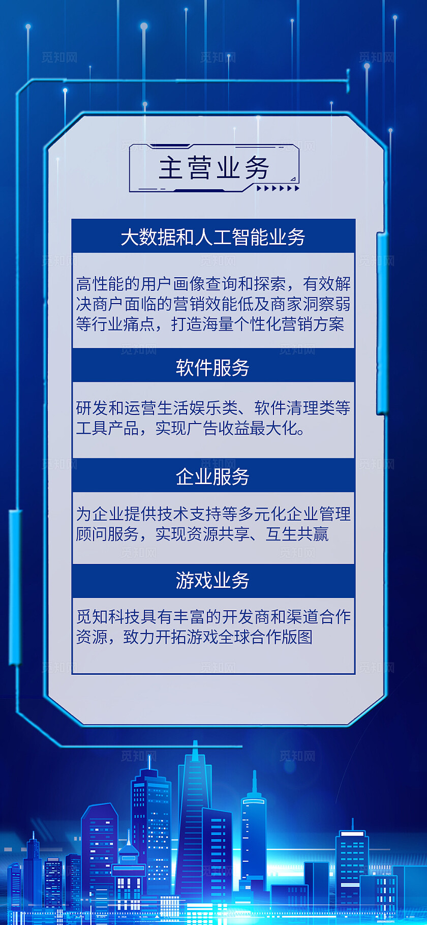 蓝色大气企业宣传手机套图理财邀请函