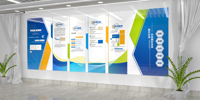 高端大气公司简介企业文化企业发展历程企业文化墙