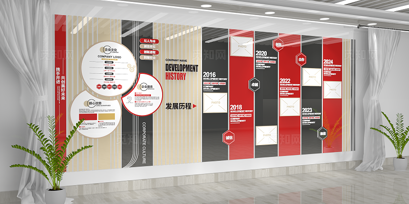 大气创意公司简介企业发展历程企业文化墙