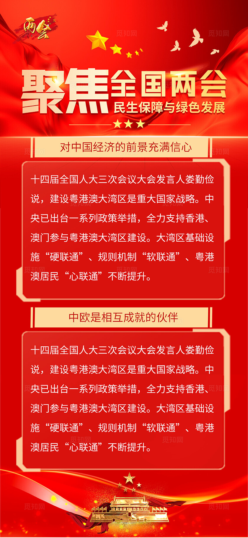 红色简约聚焦两会精神聚焦两会关注民生聚焦2025全国两会