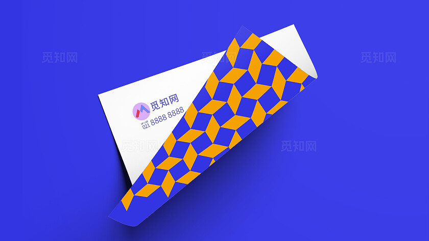 蓝色简约单页样机