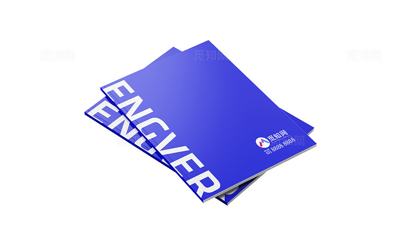 白色简约画册样机