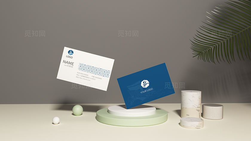白色蓝色科技未来主题风格简约大气学校高校商务名片