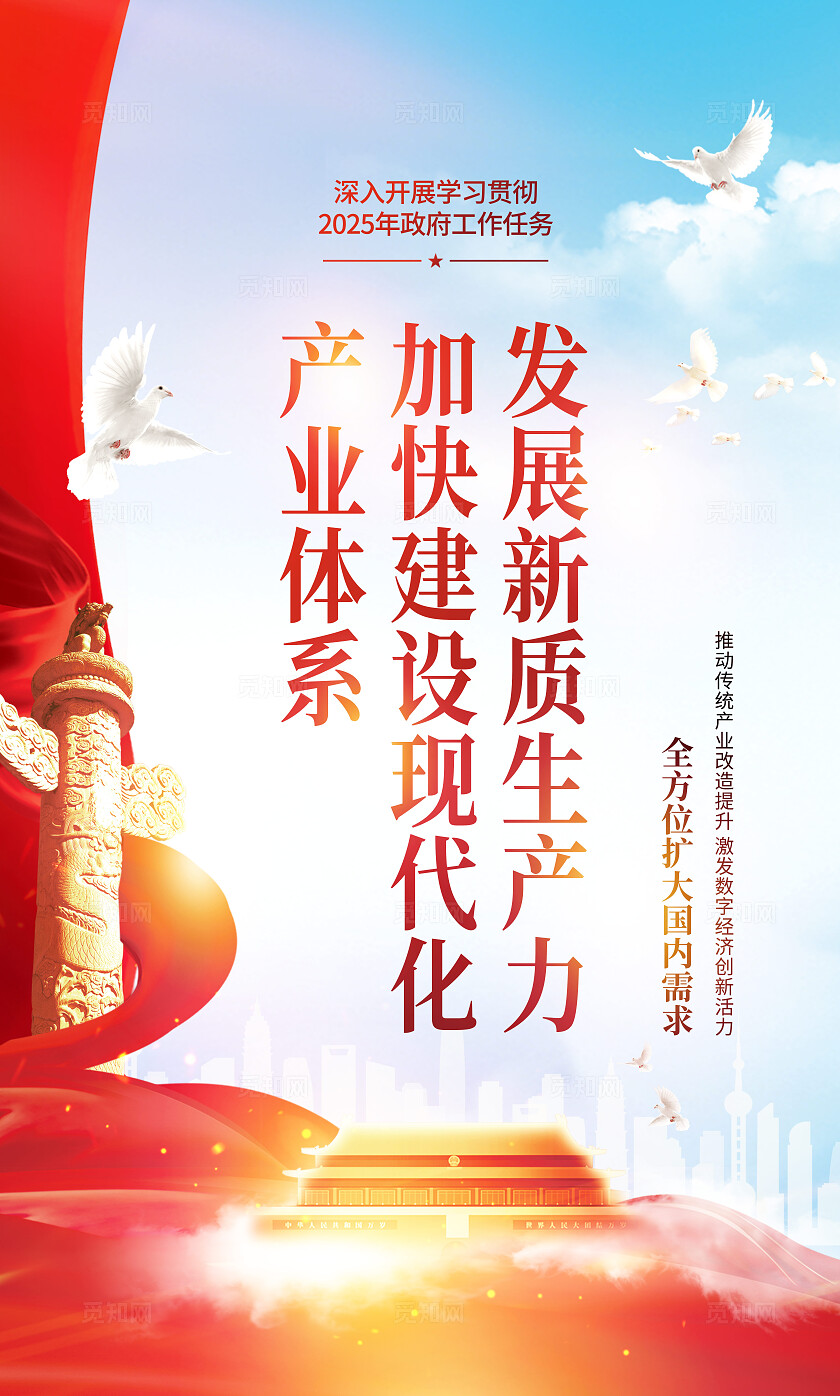 2025党建两会精神宣传任务简约风教育培训宣传套图党建党政党课