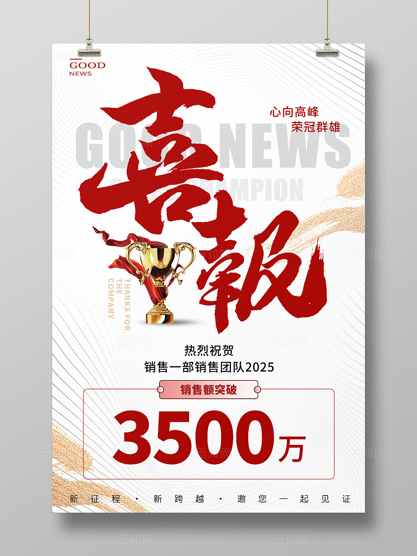 白色大字报风格喜报喜报海报喜报宣传海报