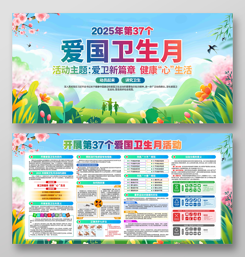 2025年全国爱国卫生月爱国卫生主题展板