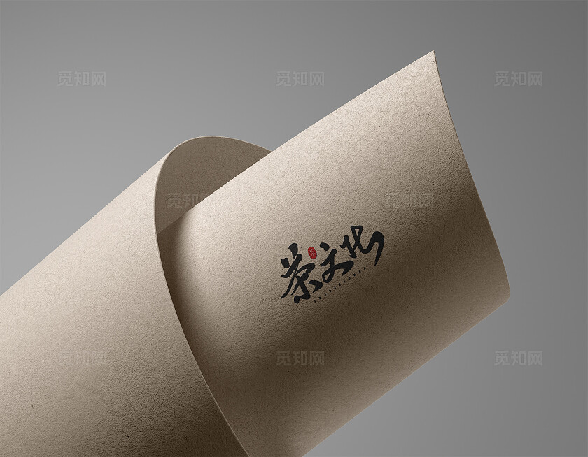 灰色大气茶文化高端品牌vi样机