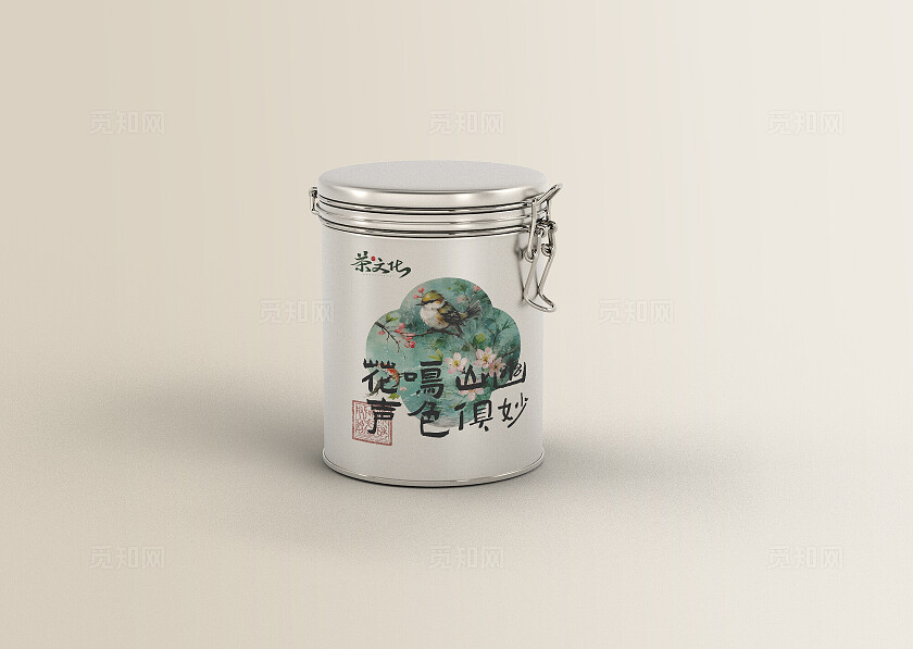 灰色大气茶文化高端品牌vi样机