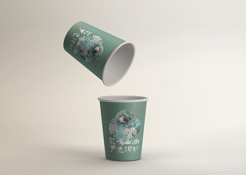 灰色大气茶文化高端品牌vi样机