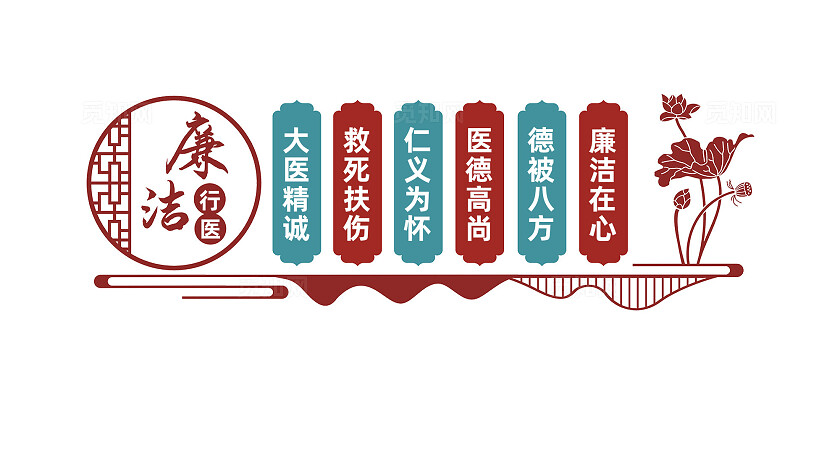 廉洁行医医院廉洁文化墙标语