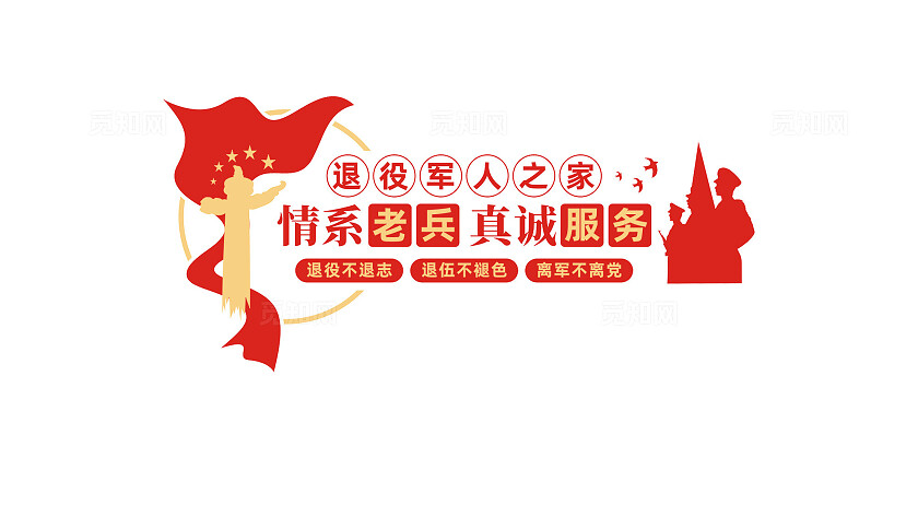 退役军人之家文化墙背景墙设计