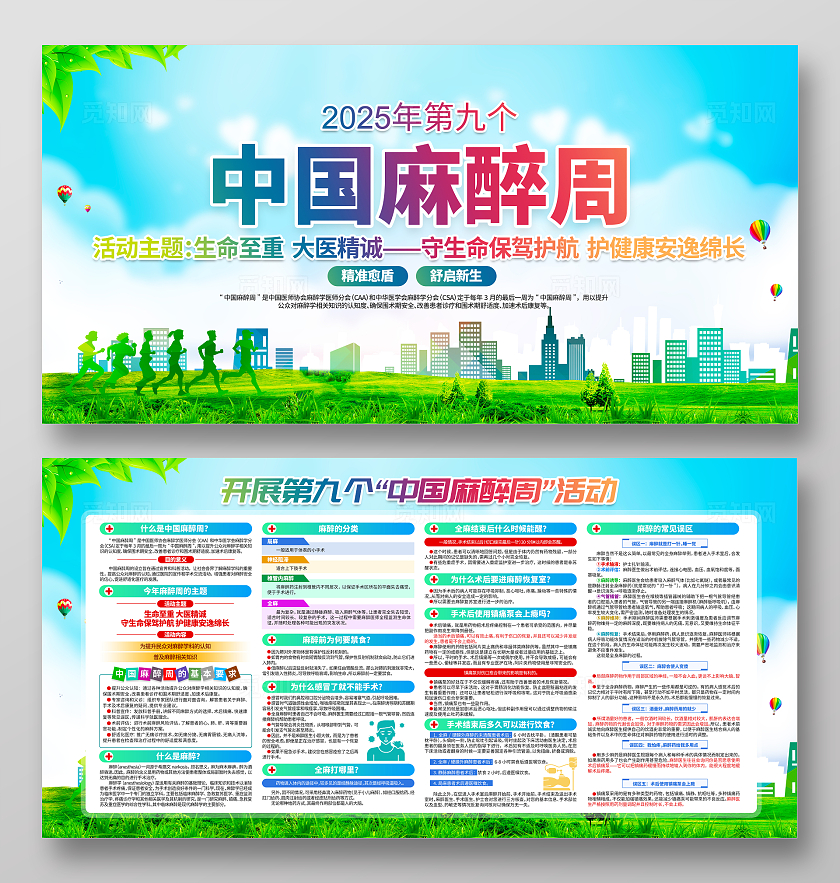 麻醉科普知识2025年中国麻醉周宣传栏展板